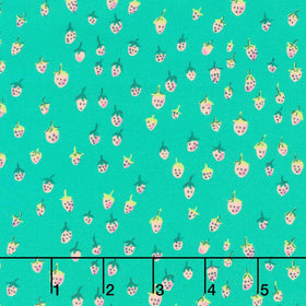 Heather Ross Favorites - Field Strawberries Jade Yardage