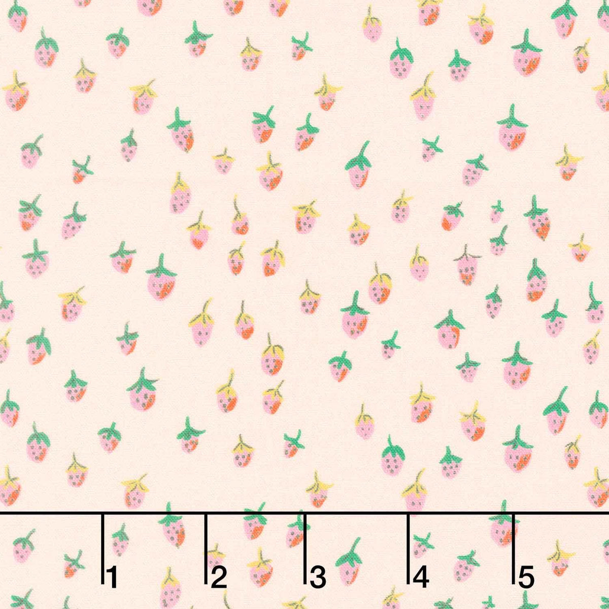 Heather Ross Favorites - Field Strawberries Blush Yardage