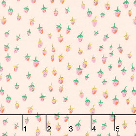 Heather Ross Favorites - Field Strawberries Blush Yardage