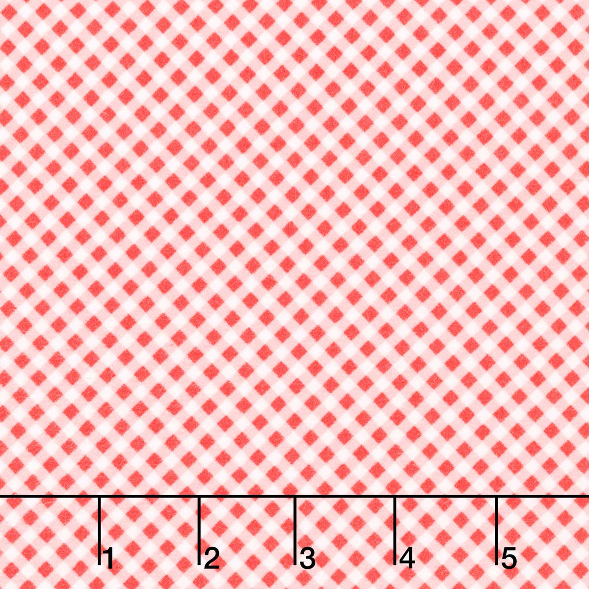 Playtime Flannel - Bias Gingham Red Yardage Primary Image