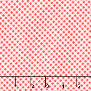 Playtime Flannel - Bias Gingham Red Yardage Primary Image