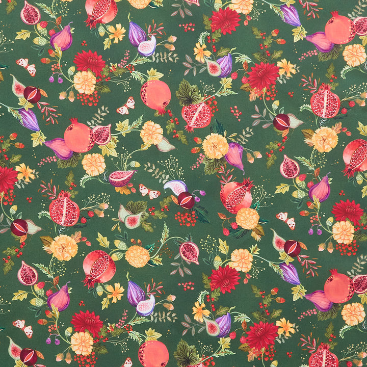 Thankful (Robert Kaufman) - Pomegranates Parsley Yardage Primary Image