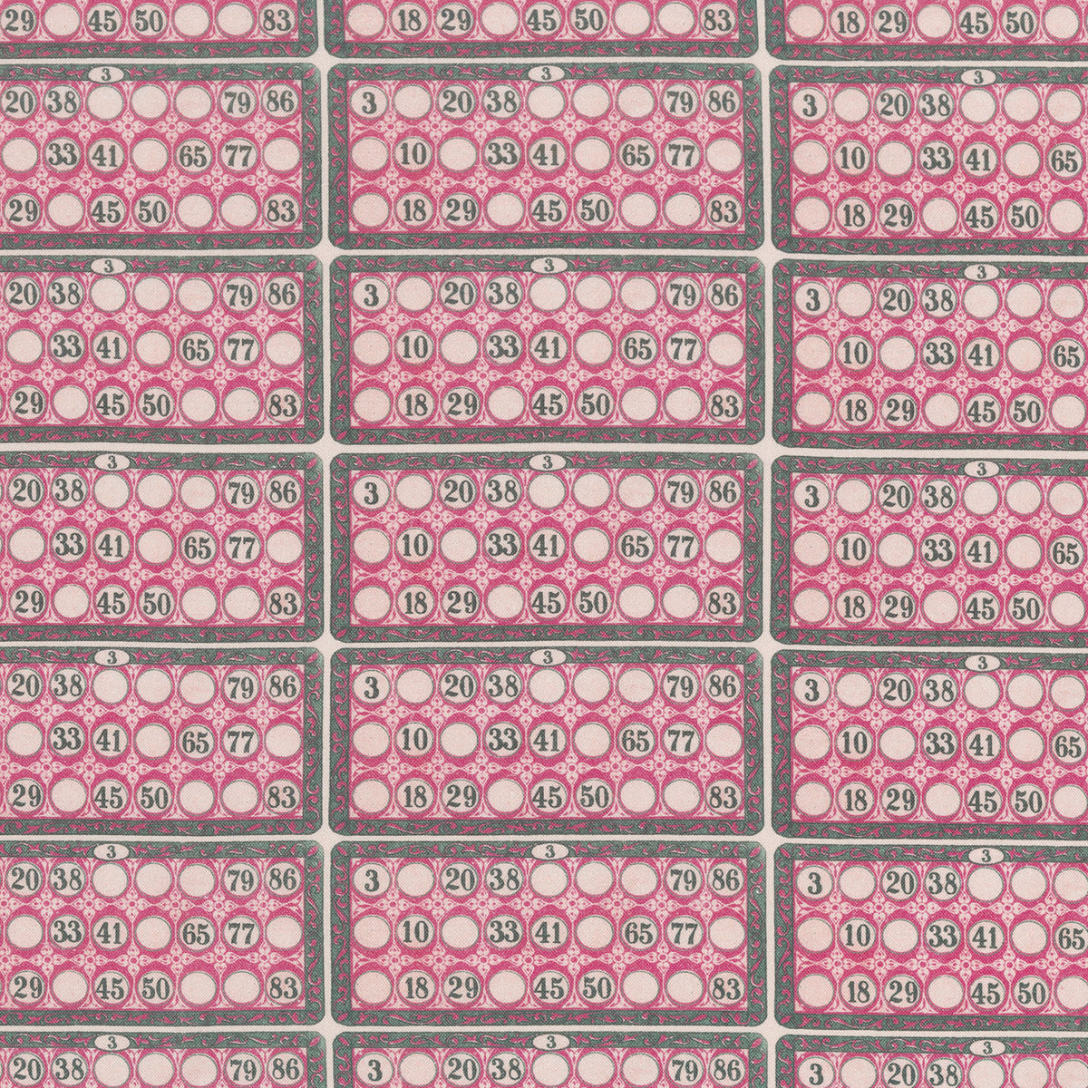 Eclectic Elements - Palette Pink Numbers Yardage