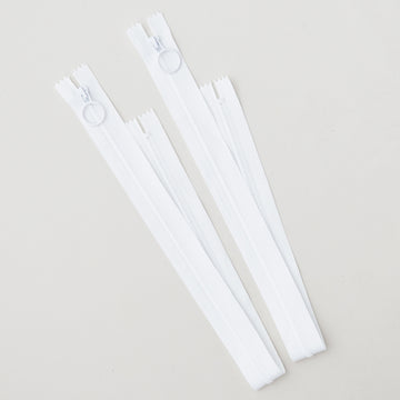 20" Hoop Pull Zipper - White - Two Pack Primary Image