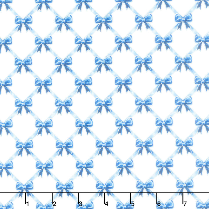 Holiday Flourish - Festive Finery - Blue ColorstoryRibbons Delft Yardage Primary Image