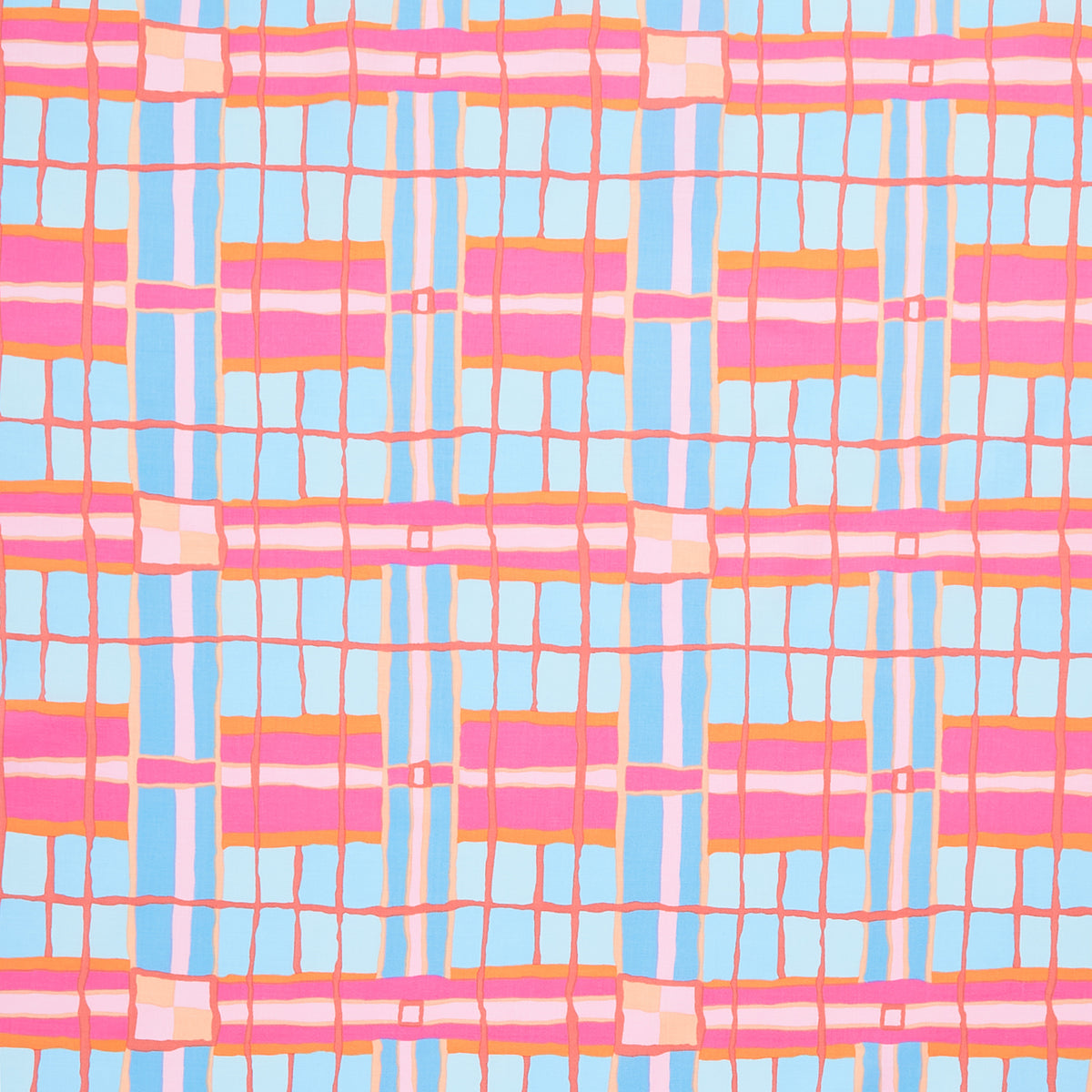 Kaffe Fassett Collective - February 2024 - Bright ColorwayCheckmate - Blush Yardage Primary Image
