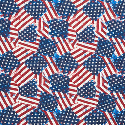 Hearts' Anthem - Packed Flags Multi Yardage Primary Image