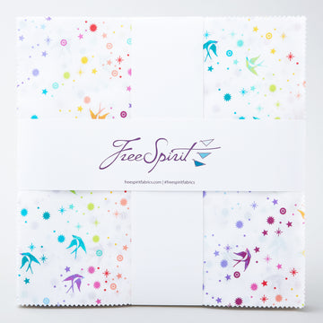 Tula Pink's True Colors - Fairy Dust White 10" Squares Alternative View #1