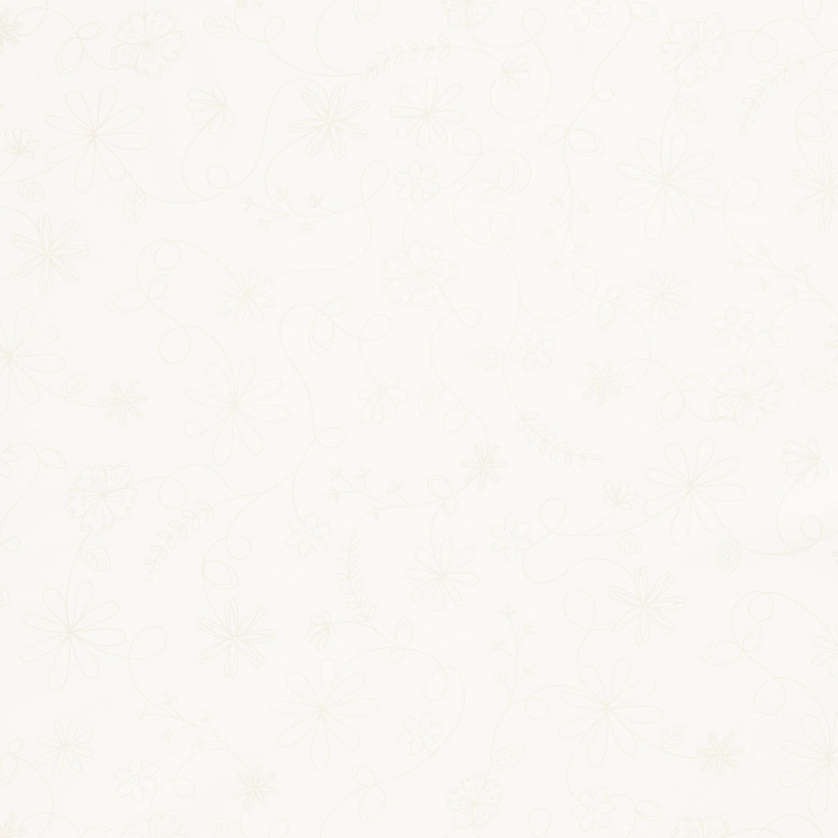 Kimberbell 108" Quilt Backing - Swirl Floral Light Cream Yardage Primary Image