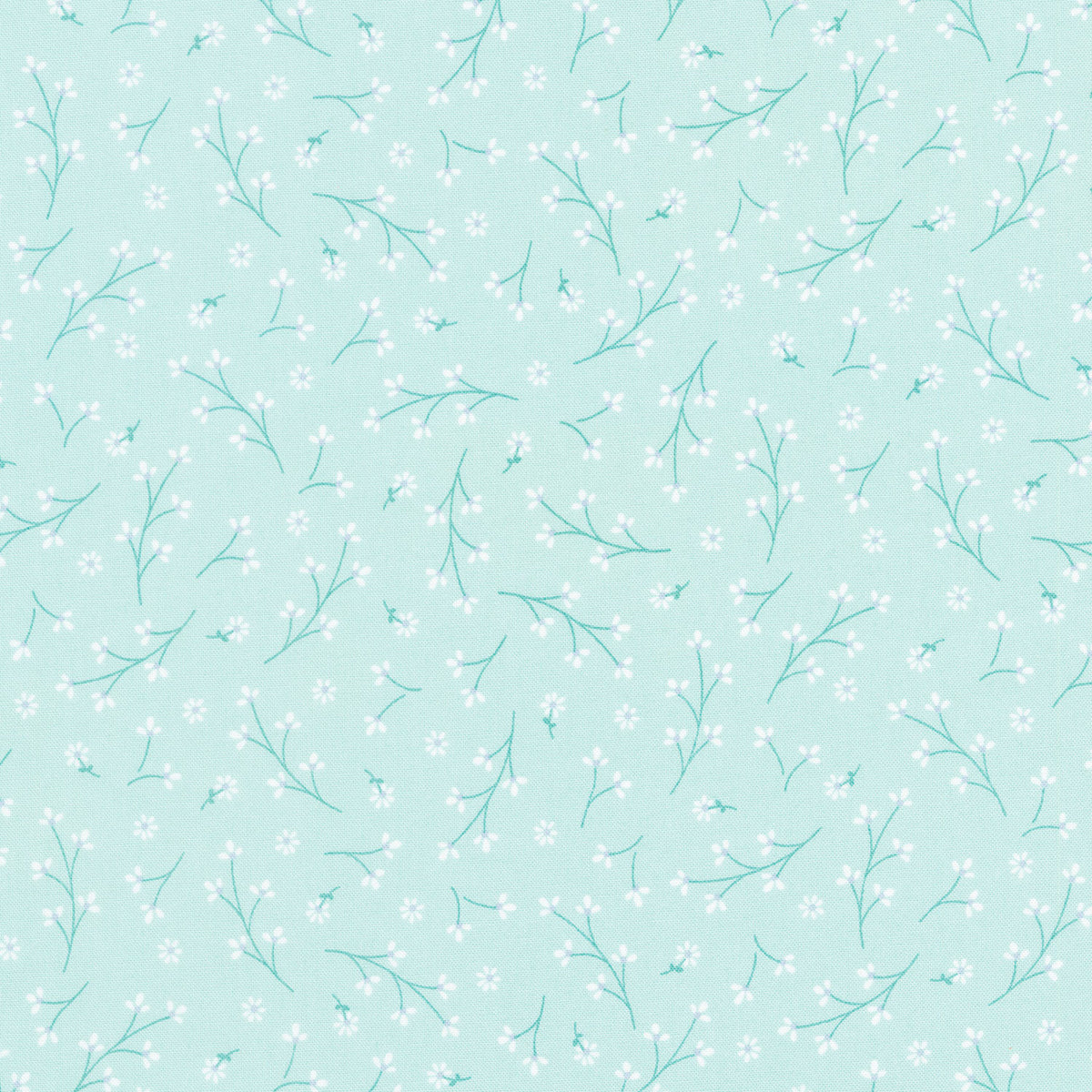 Kimberbell Basics - Pretty Petals Aqua Yardage Primary Image
