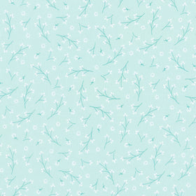 Kimberbell Basics - Pretty Petals Aqua Yardage Primary Image