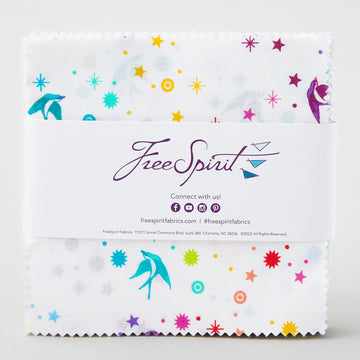 Tula Pink's True Colors - Fairy Dust White Charm Pack Alternative View #1