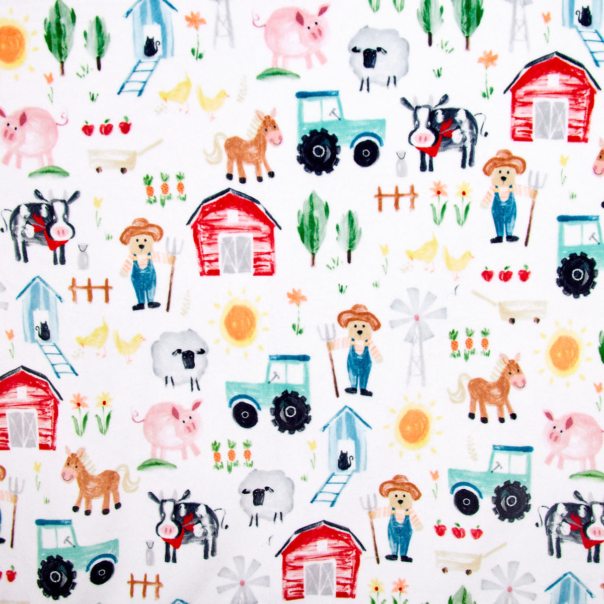 Cuddle® Prints - Farmer Teddy Multi Yardage Primary Image