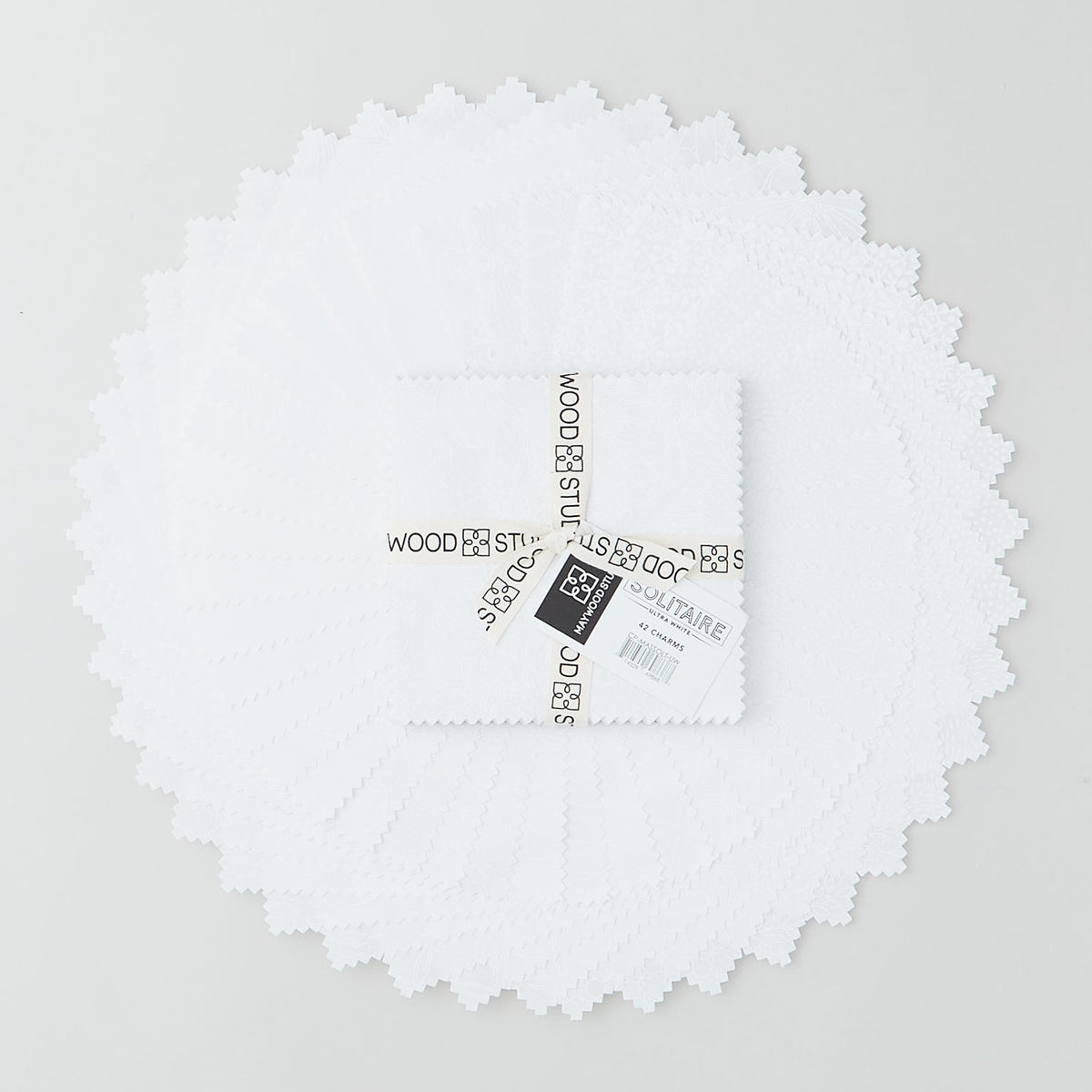 Solitaire Whites - Ultra White - Charm Pack Primary Image