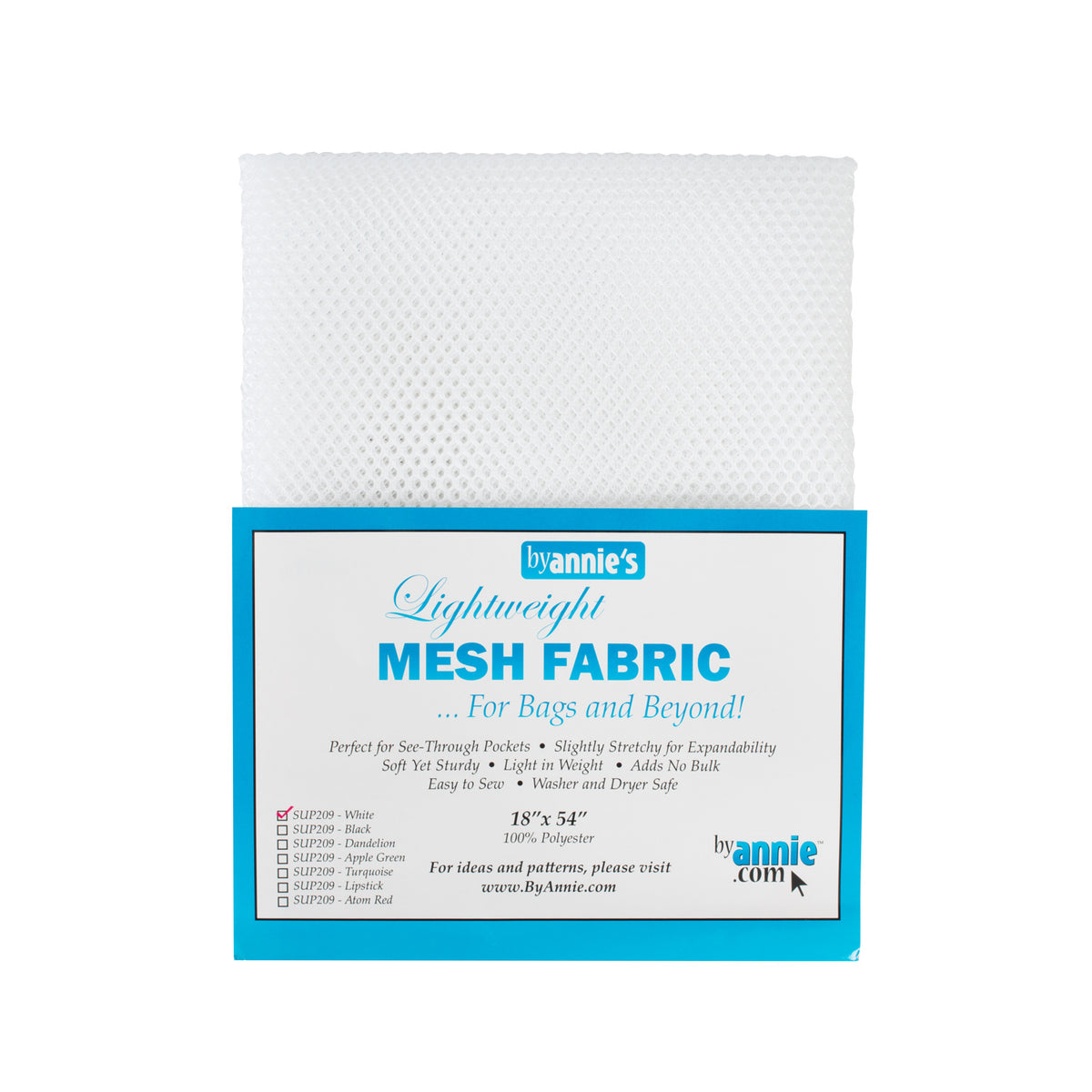 ByAnnie Lightweight Mesh - 18" x 54" - White Primary Image