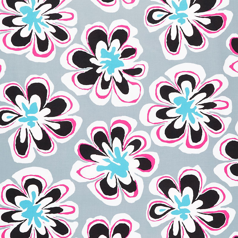 Kaffe Fassett Collective - February 2023 - Funky Floral Grey Yardage Primary Image
