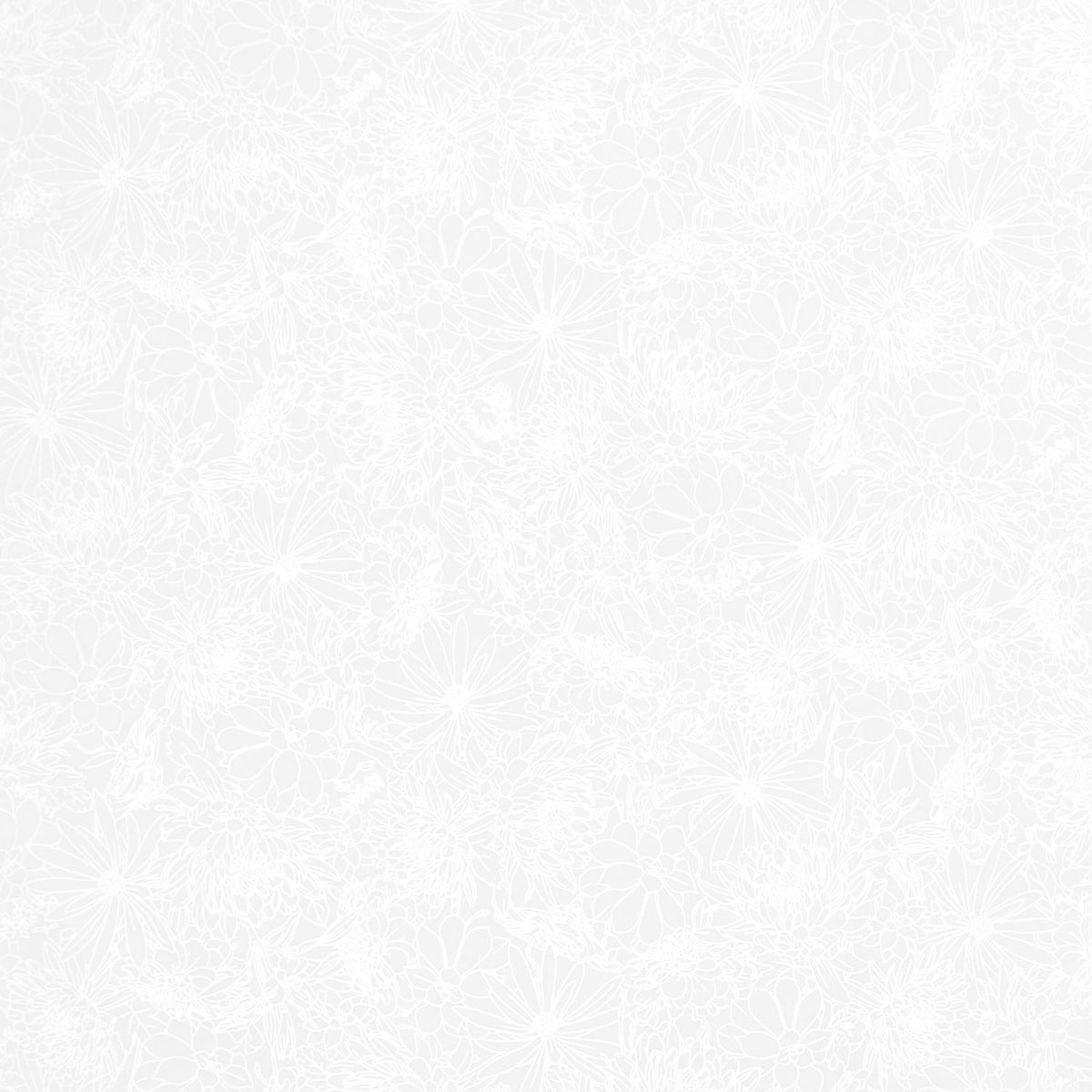 Solitaire Whites - Ultra White - Blossom Ultra White Yardage Primary Image