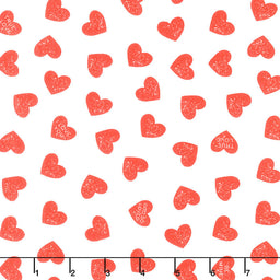 Be Mine Valentine - Candy Hearts White Yardage Primary Image
