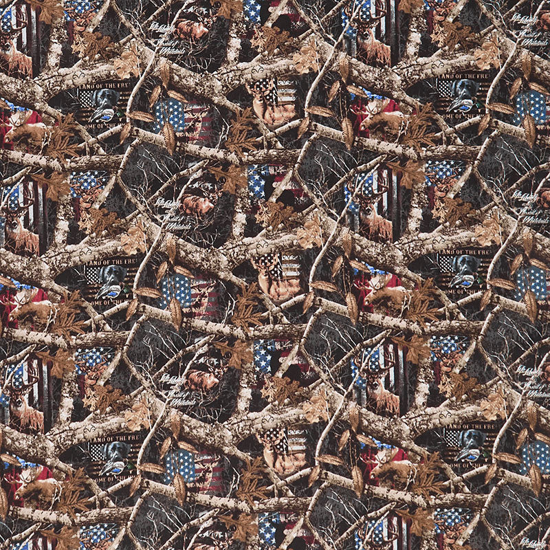 Realtree - Patriotic - Deer with Flag Scenic Multi Yardage Primary Image