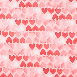 My Valentine - Hearts Coral Yardage Primary Image