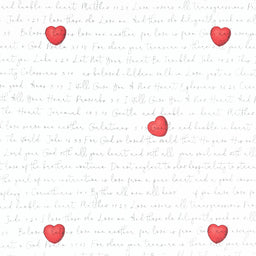 All My Heart - Love Letters White Yardage Primary Image
