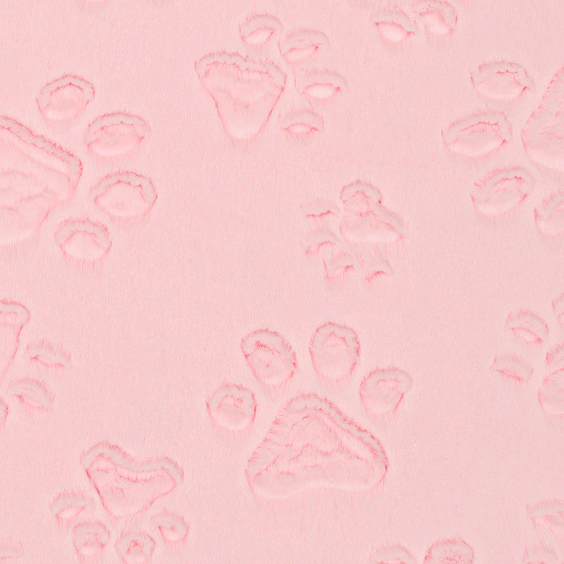 Luxe Cuddle® - Paws Blush Minky Yardage Primary Image