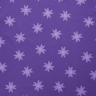 Missouri Star Quilt Backs - Tossed Missouri Star Royal Purple 108" Wide Backing