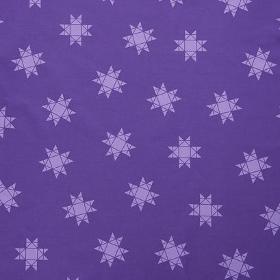 Missouri Star Quilt Backs - Tossed Missouri Star Royal Purple 108" Wide Backing