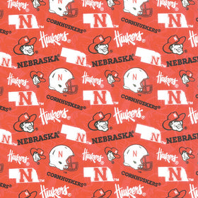NCAA - Nebraska Tone on Tone Red Yardage Primary Image