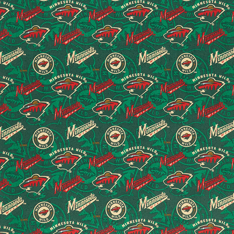 NHL - Minnesota Wild Tone on Tone Green Yardage Primary Image