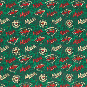 NHL - Minnesota Wild Tone on Tone Green Yardage Primary Image