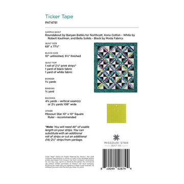 Ticker Tape Quilt Pattern by Missouri Star Alternative View #1