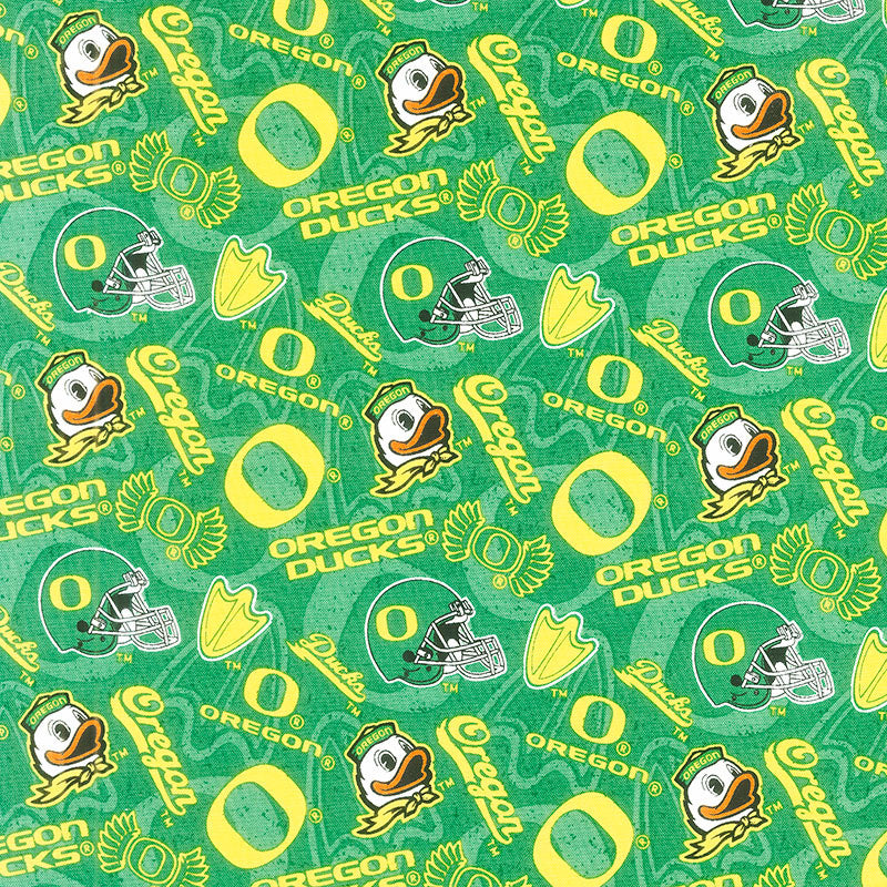 NCAA - Oregon Tone on Tone Green Yardage Primary Image