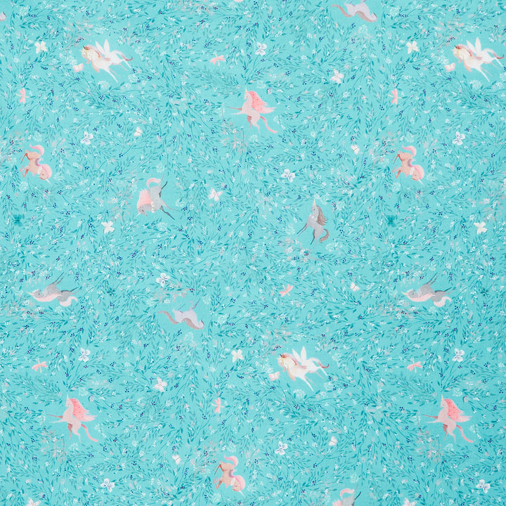Unicorn Meadow - Floral Blue Yardage Primary Image