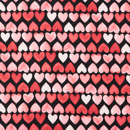My Valentine - Hearts Black Yardage Primary Image