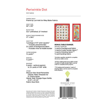 Periwinkle Dot Quilt Pattern by Missouri Star Alternative View #1