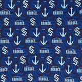 NHL - Seattle Kraken Tone on Tone Navy Yardage Primary Image