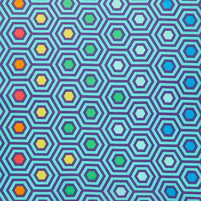 Tula Pink's True Colors - Rainbow Hexy XL Peacock 108" Yardage