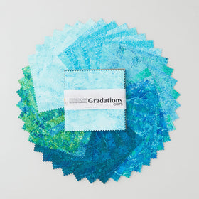 Stonehenge Gradations II - Peacock Chips (5" squares) Primary Image