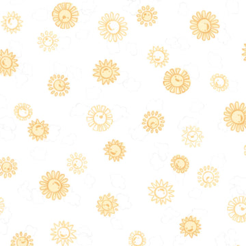 Cozy Cotton Flannels - Over the Moon Full Collection Suns Sunshine Yardage Primary Image