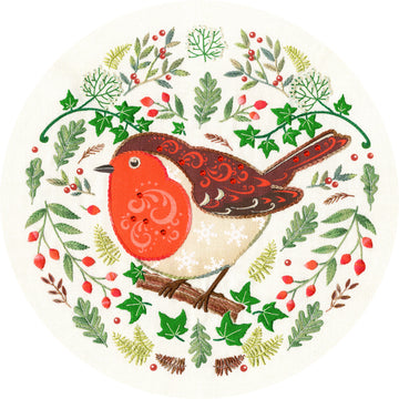 Folk Art Robin Embroidery Kit Primary Image