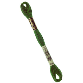 DMC Embroidery Floss - 904 Very Dark Parrot Green Primary Image