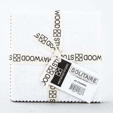 Solitaire Whites - Ultra White - Charm Pack Alternative View #1