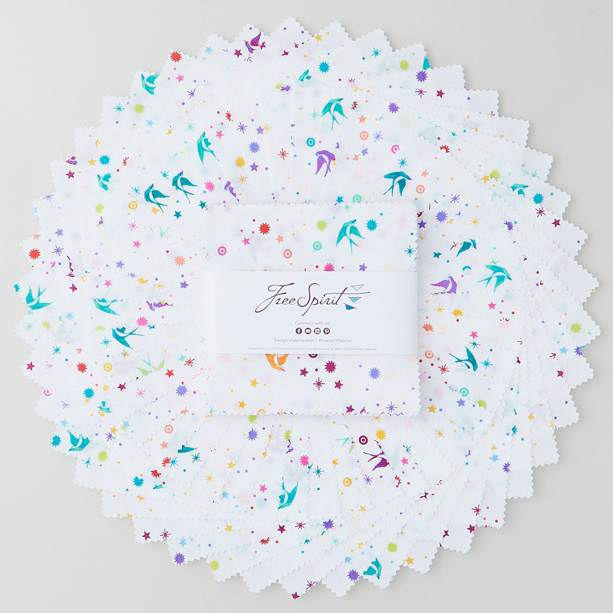 Tula Pink's True Colors - Fairy Dust White Charm Pack Primary Image