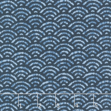 Shibori Blues - Waves Indigo Yardage Primary Image