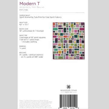 Digital Download - Modern T Quilt Pattern by Missouri Star Alternative View #1