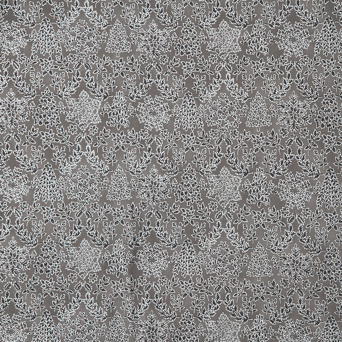 Holiday Flourish - Snow Flower - Damask Suede Yardage Primary Image