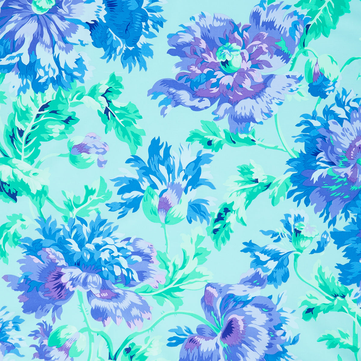 Kaffe Fassett Collective - February 2024 - Bright ColorwayGarden Party - Celadon Yardage Primary Image