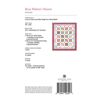 Blue Ribbon Weave Quilt Pattern by Missouri Star