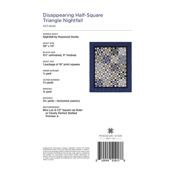 Disappearing Half-Square Triangle Nightfall Quilt Pattern by Missouri Star Alternative View #1